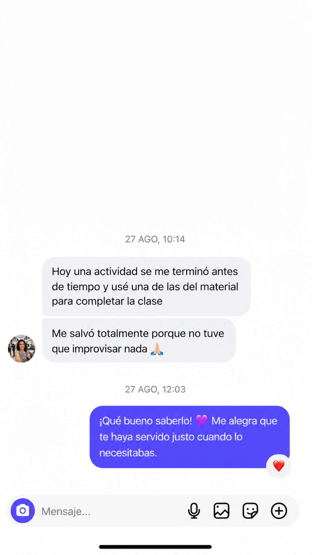 Opinión de una profesora preparando sus clases con el material